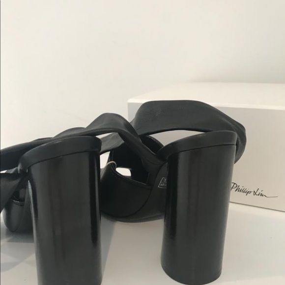 3.1 Phillip Lim black Kyoto sandals - Picture 3 of 5